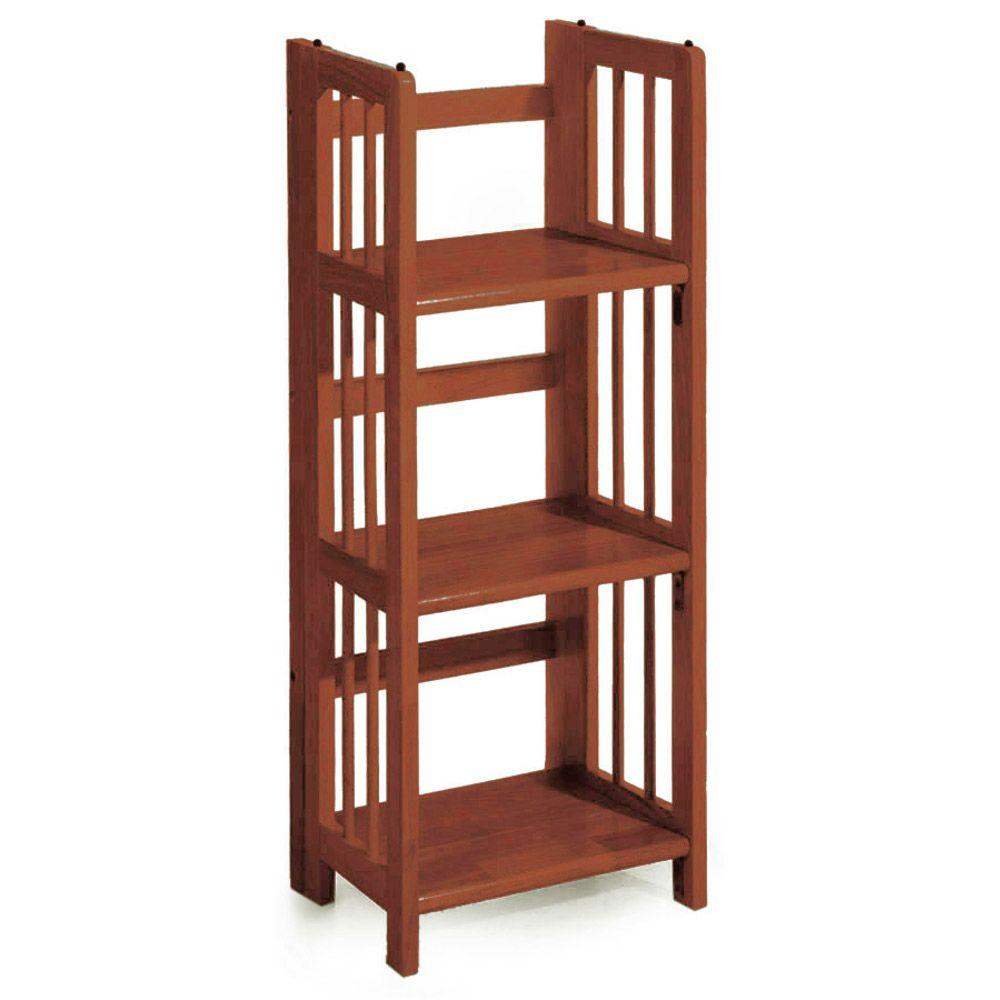 Casual Home Walnut Folding Stacking Open Bookcase 0949500850 The Casual Home Walnut Folding Stacking Open Bookcase