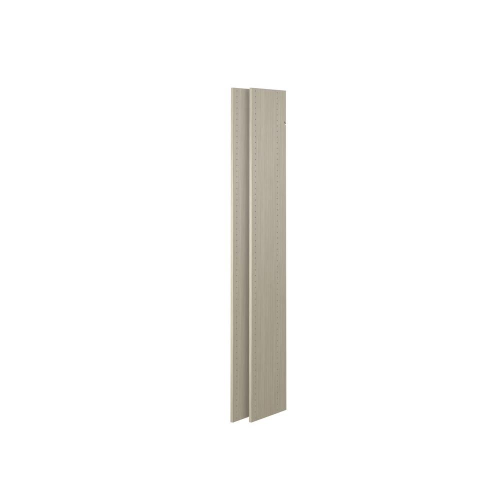 Closet Evolution 14 in. D x .625 in. W x 72 in. H Rustic Grey Wood Vertical Panels (2-Pack) Closet System