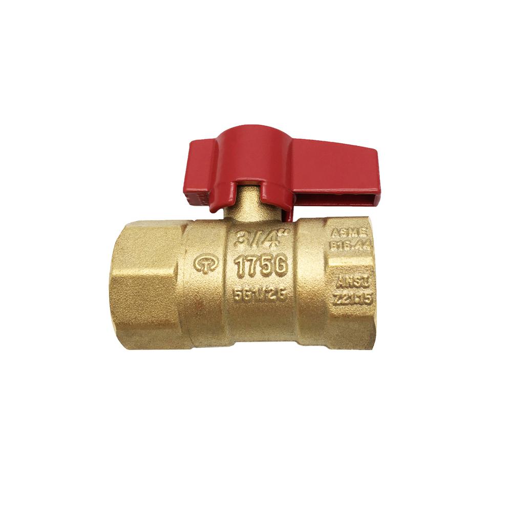 THEWORKS 3/4 in. Brass FIP x FIP Threaded Gas Ball ValveLFBV170 The