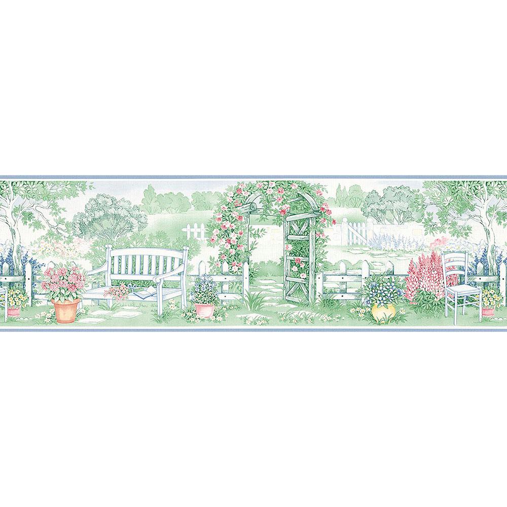 Norwall Garden Gate Wallpaper BorderCN73861 The Home Depot