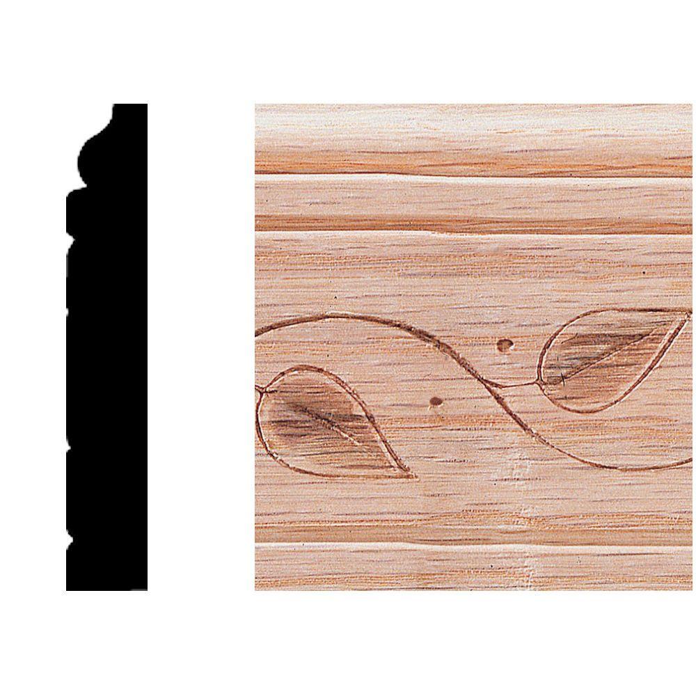 House of Fara 1/2 in. x 3 in. x 8 ft. Vine Casing Base Moulding9676
