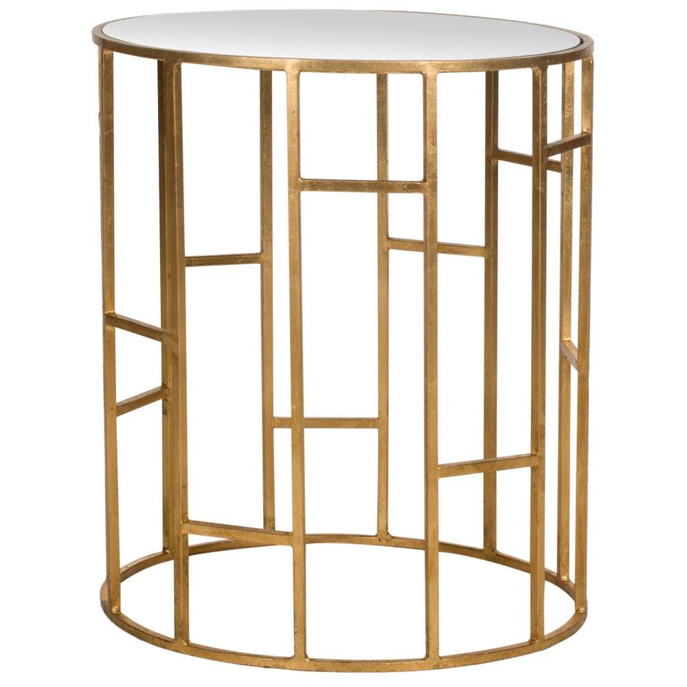 Firstime 22 In Gold Weave Side Table Btgwve The Home Depot