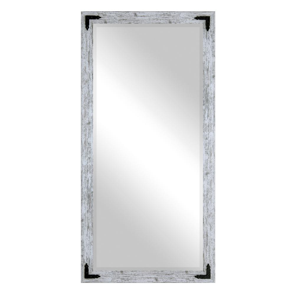 Layla Justine Rectangle Weathered White Floor MirrorRR093XTBCB The