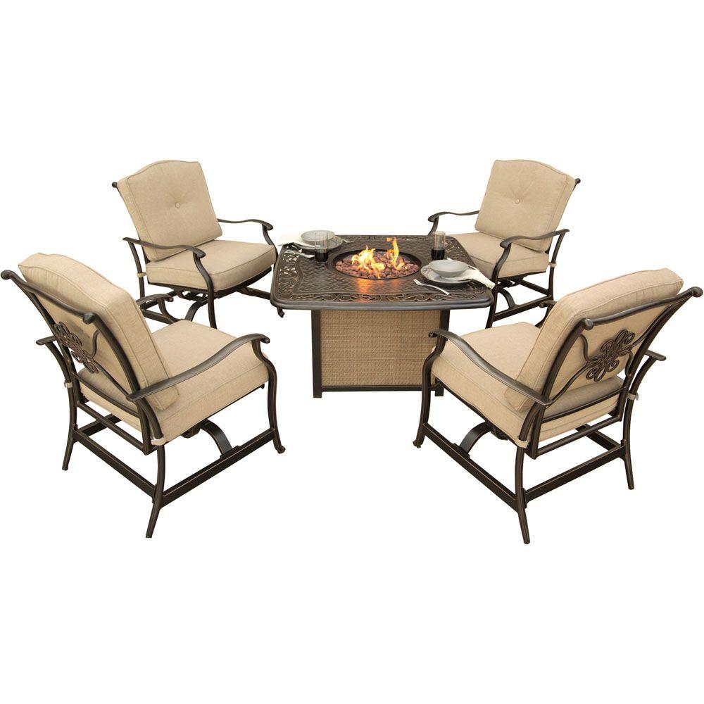 Classic Free Shipping Gliding Fire Pit Sets Outdoor Lounge