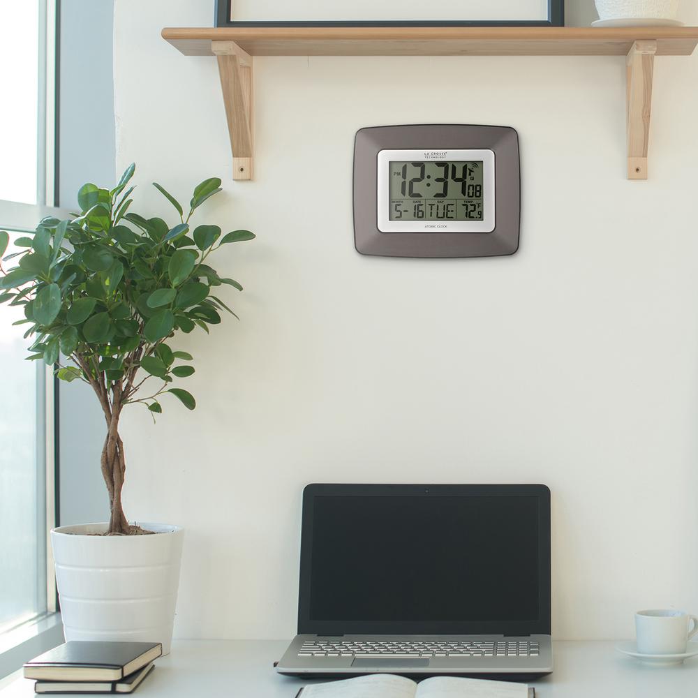 La Crosse Technology Digital Wall Clock with TemperatureWS8008UIT The Home Depot