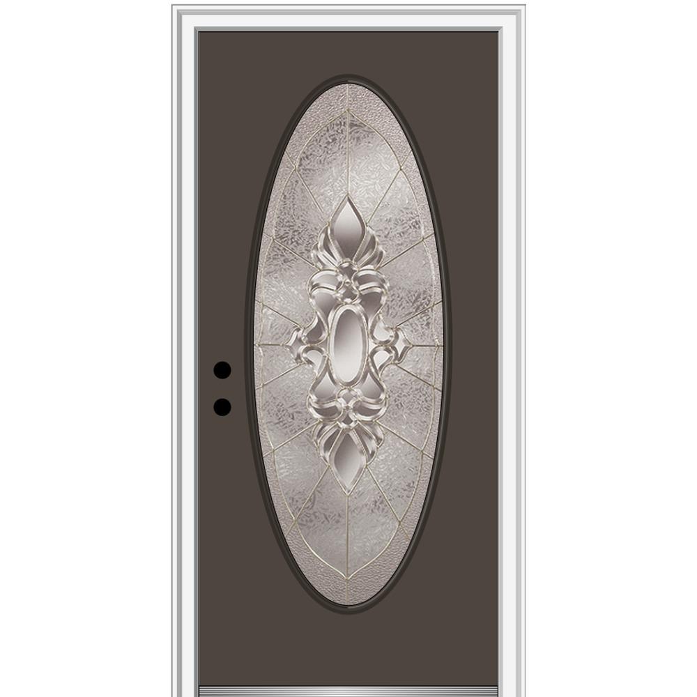 Mmi Door 32 In X 80 In Heirlooms Right Hand Inswing Oval Lite
