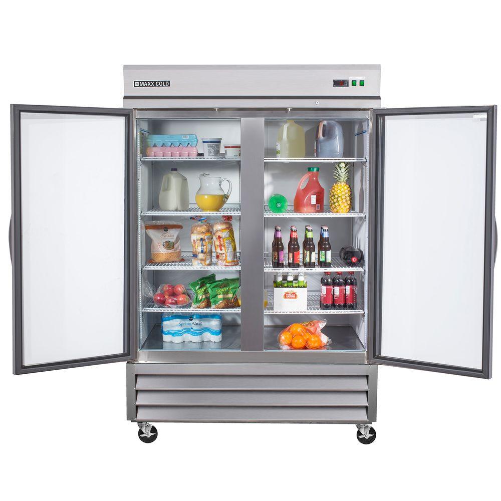 Maxx Cold MXM2-48F X-Series Reach In Freezer Two 2 Glass Doors