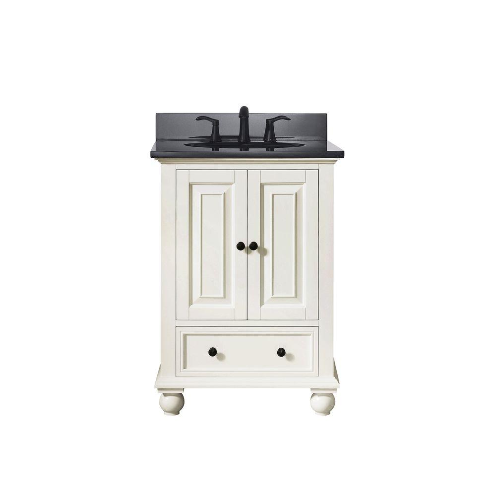 Avanity Thompson 25 in Vanity Combo in Charcoal Glaze finish with Black Granite Top