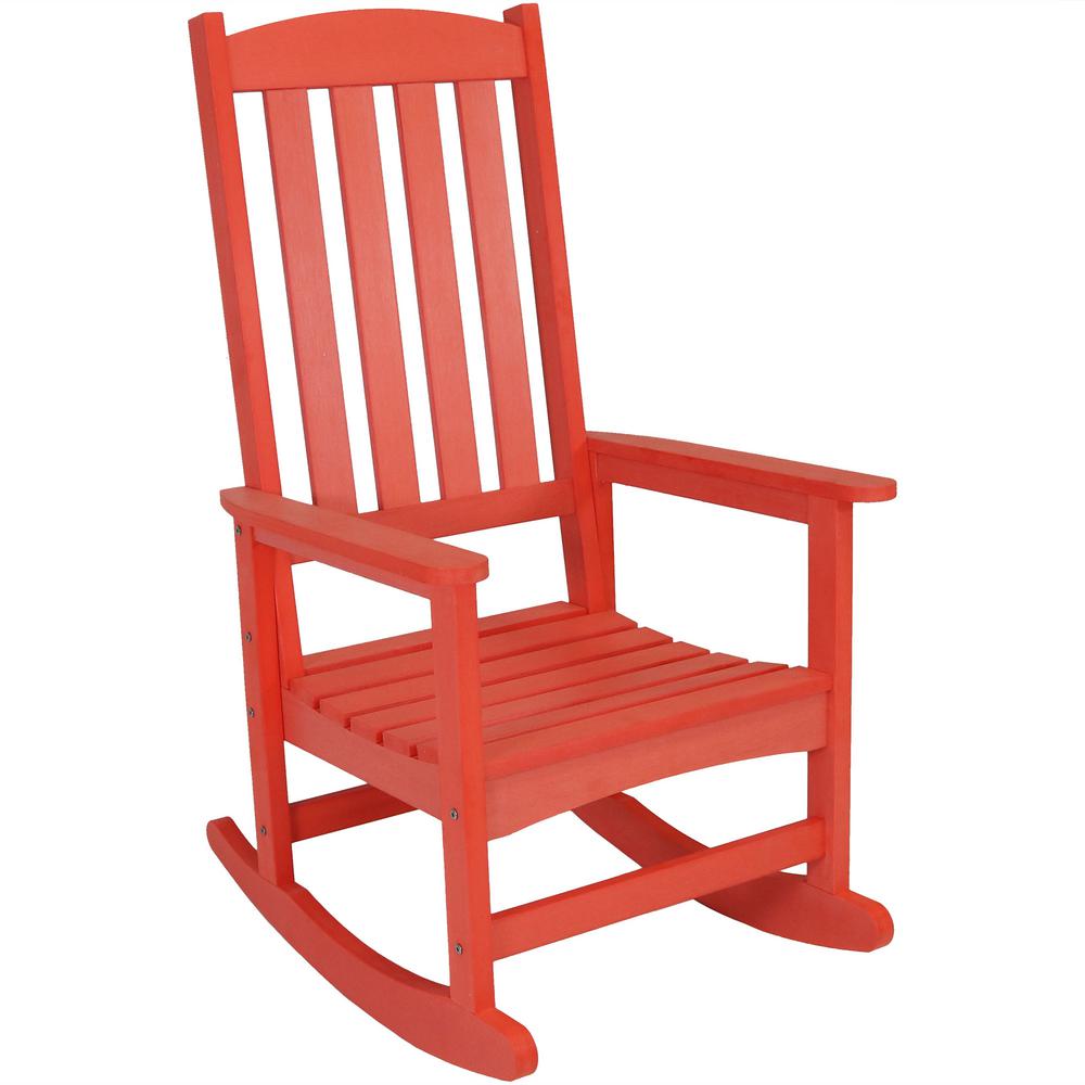 Plastic Rocking Chairs Patio The Home Depot All Weather Salmon Traditional Plastic Patio Rocking Chair