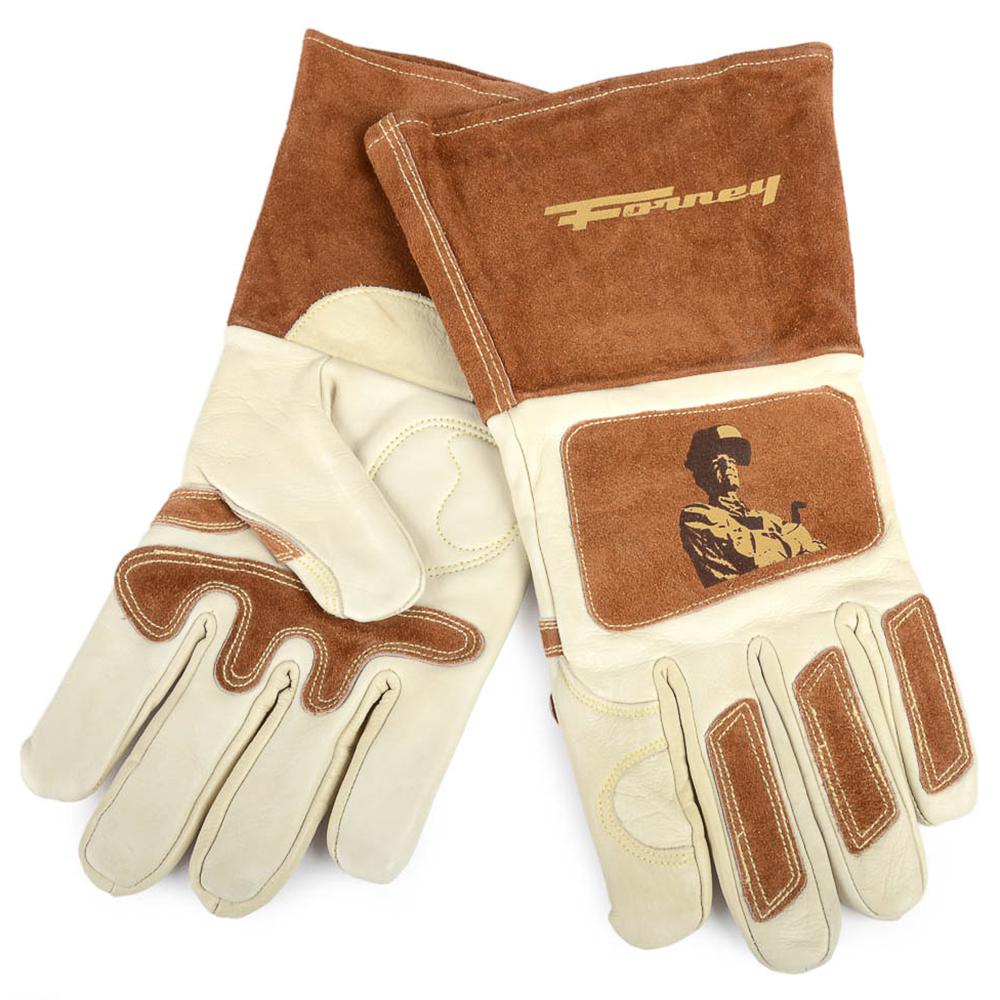 Forney 55200 Premium Lined Cowhide Welding Gloves Large 1 pk