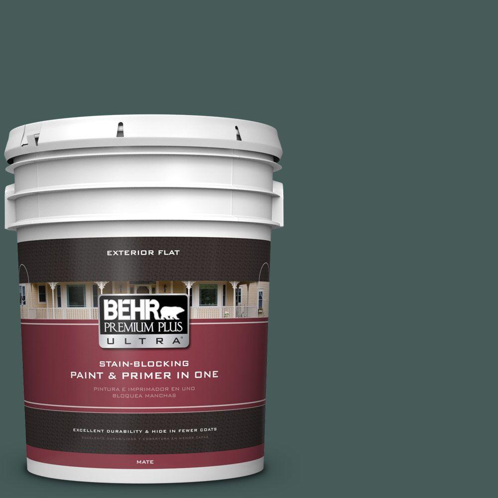 BEHR Premium Plus Ultra 5gal. 490F7 Jungle Green Flat