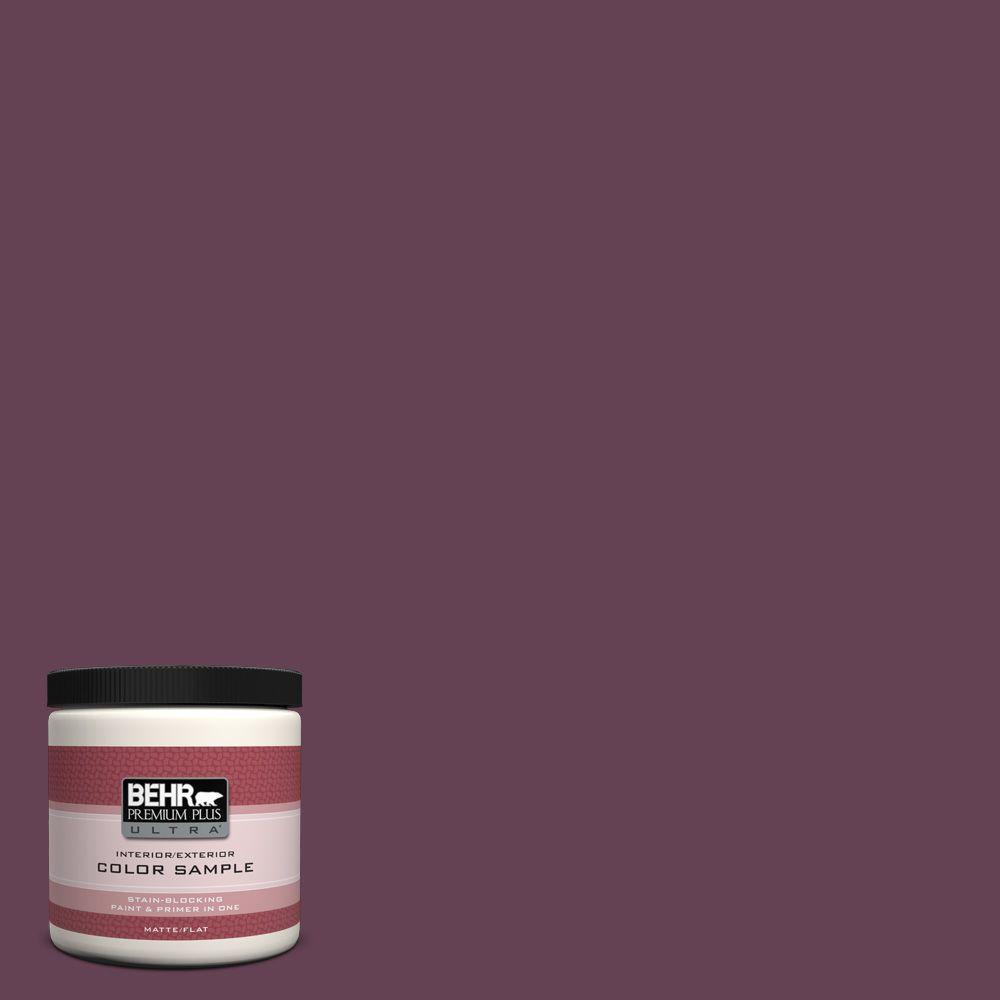 Behr Premium Plus Ultra 8 Oz Icc 111 Plum Harvest Matte Interior Icc 111 Plum Harvest Matte Interior Exterior Paint And Primer In One Sample