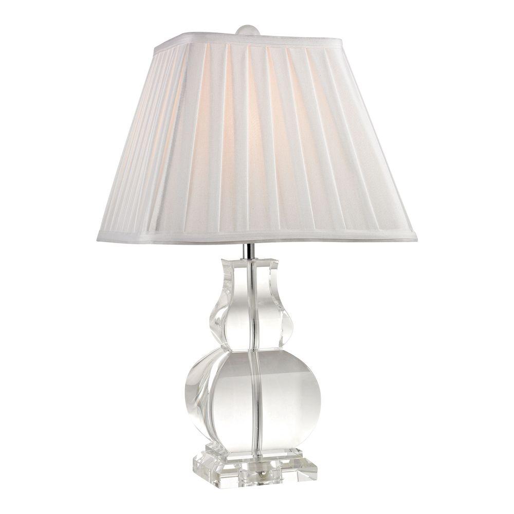 Titan Lighting Downtown 19 In Clear Solid Crystal Table Lamp Tn Clear Solid Crystal Table Lamp