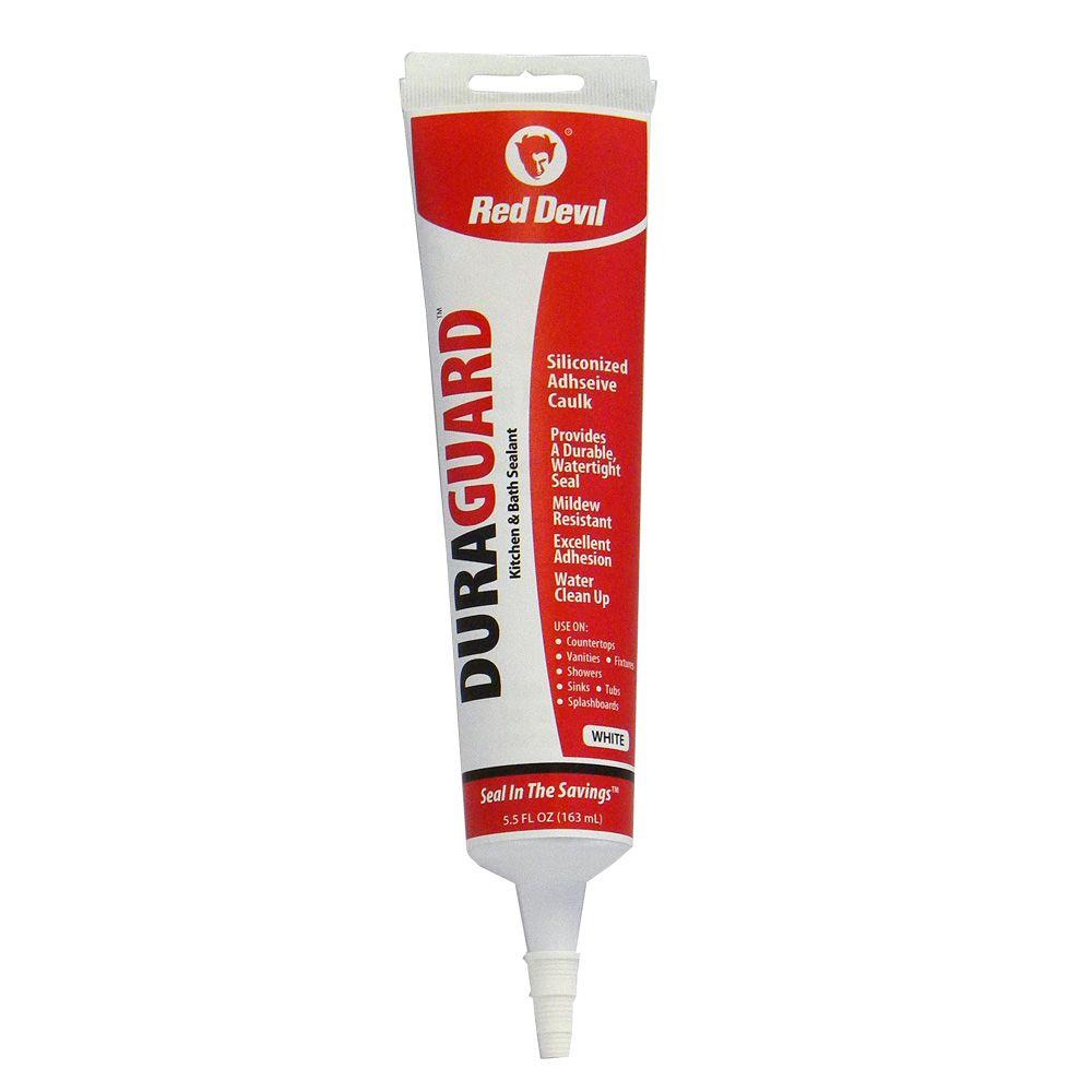 DuraGuard Kitchen and Bath 5.5 oz. White Siliconized Acrylic Caulk405