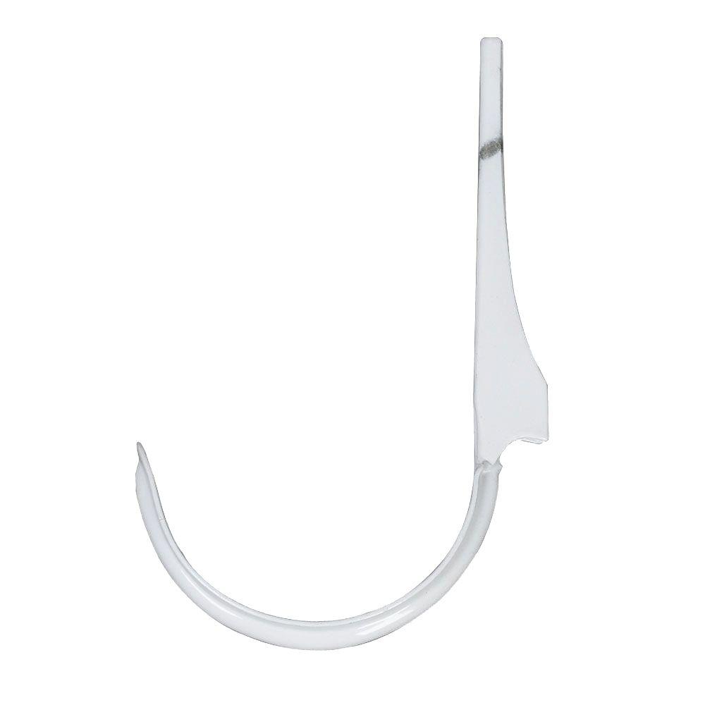 Amerimax Home Products 4 in. White Round Galvanized Sickle Hooks85104
