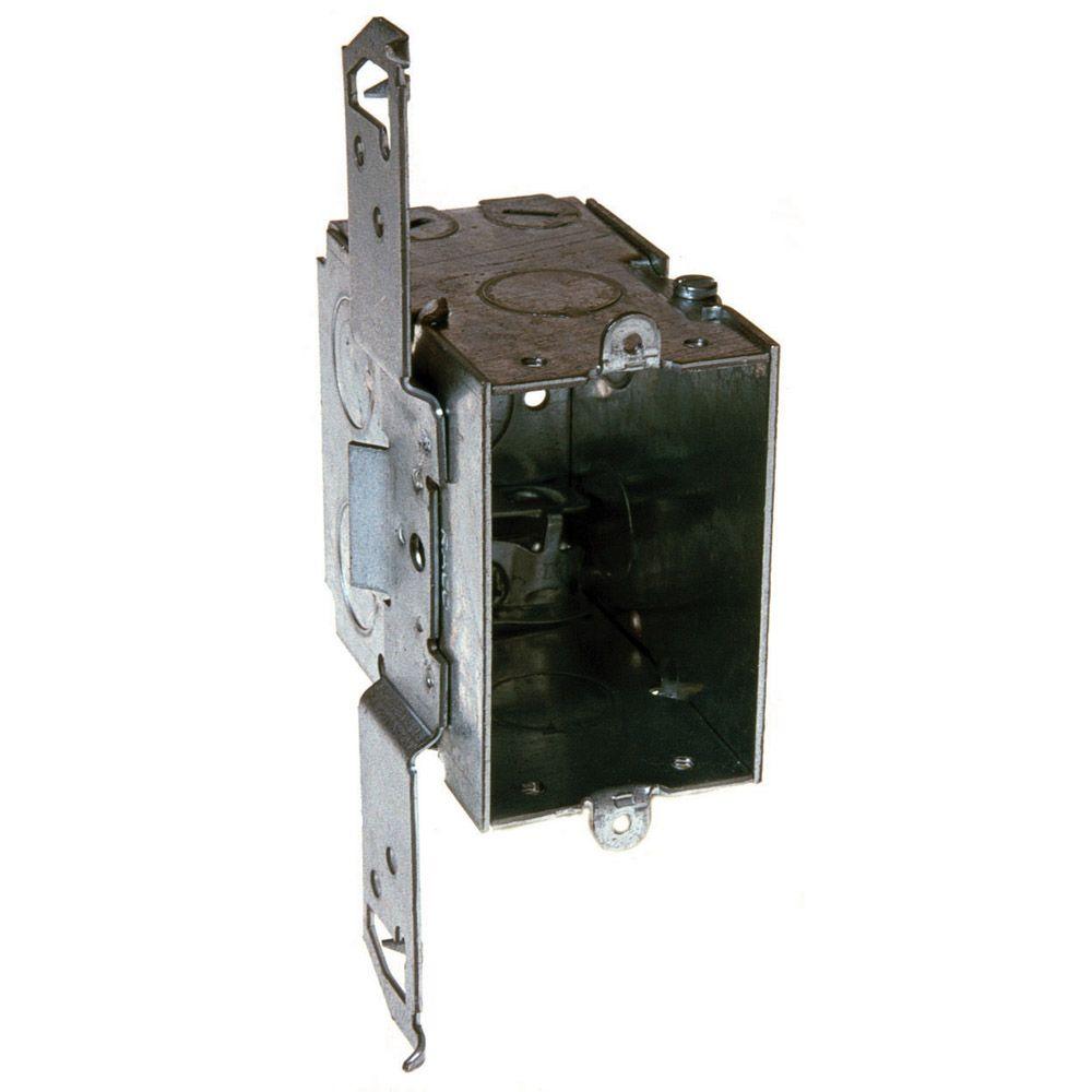 RACO 31/2 in. Deep Gangable Switch Box with Armored Cable/Metal Clad/Flex Clamps and TS Bracket