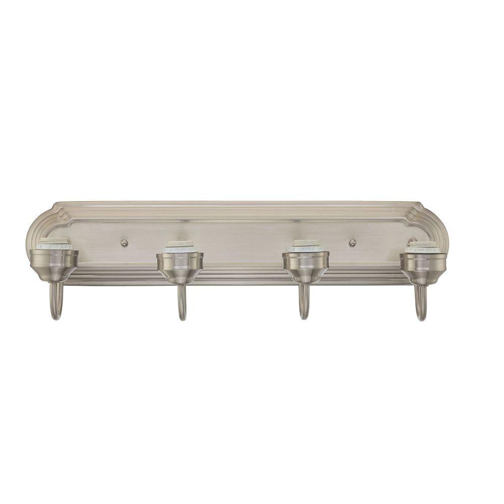 Westinghouse 4 Light Brushed Nickel Wall Fixture 6301100 The Home Westinghouse 4 Light Brushed Nickel Wall Fixture