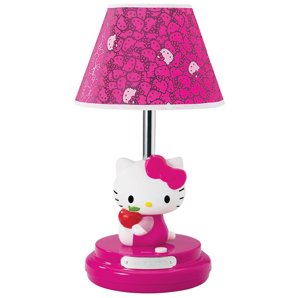 Hello Kitty 16.5 in. Pink Hello Kitty Table Lamp-KT3095AM - The Home Depot