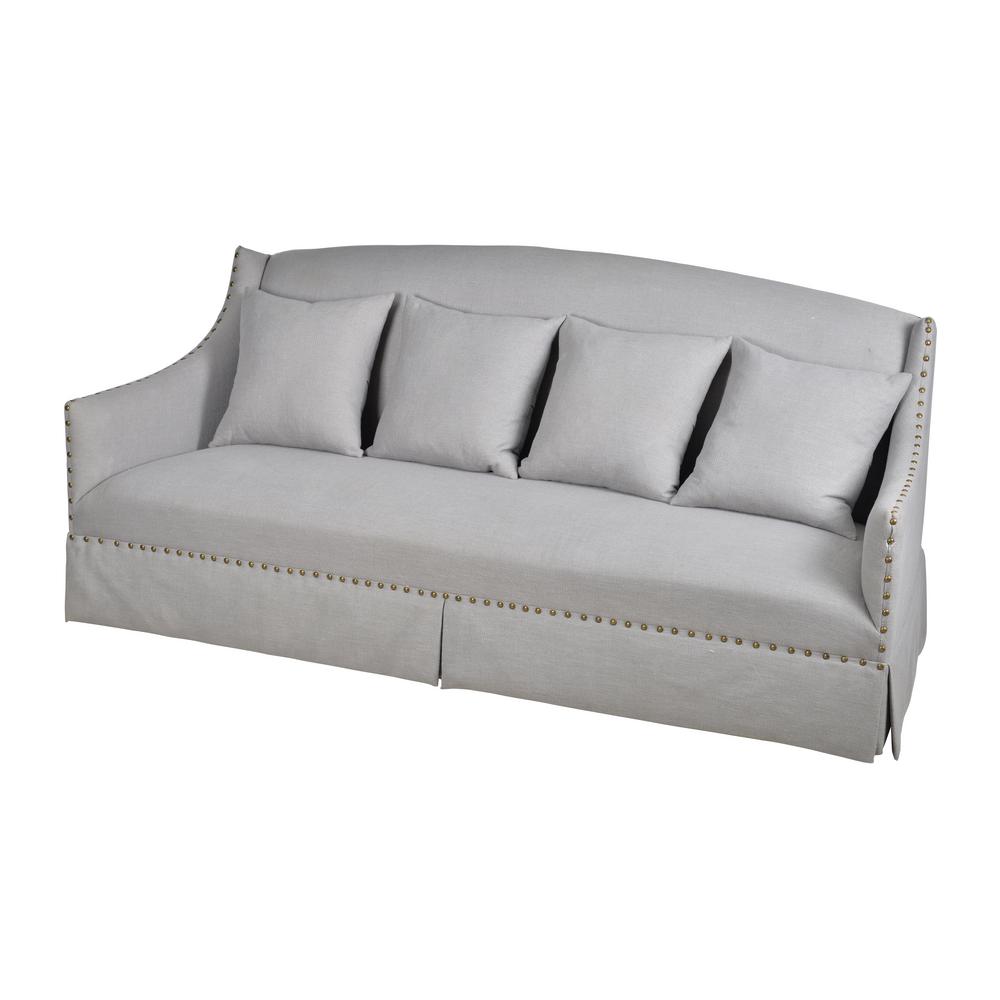 Hibbard Light Gray Polyester Sofa