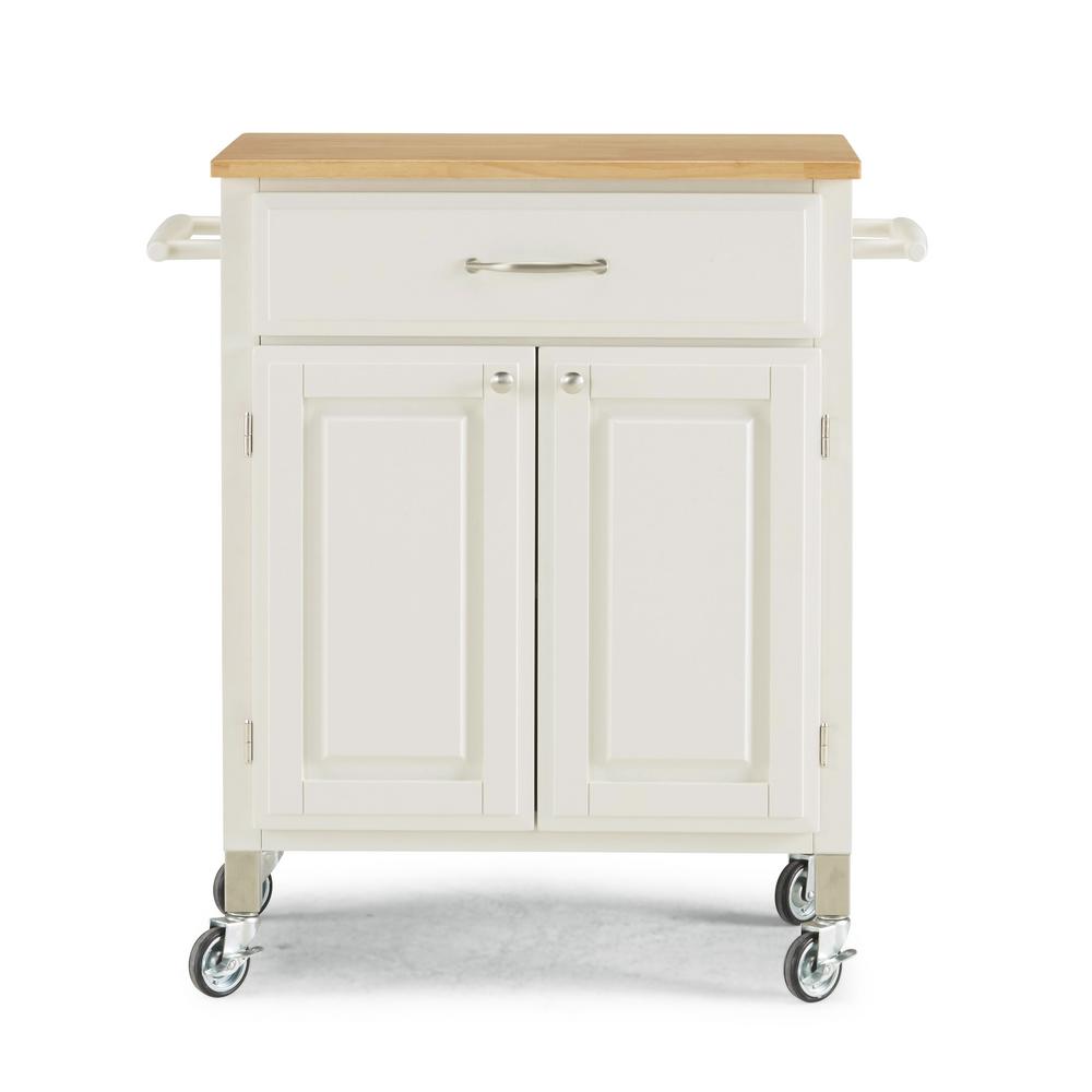Homestyles Dolly Madison White Kitchen Cart 4507 95 The Home Depot