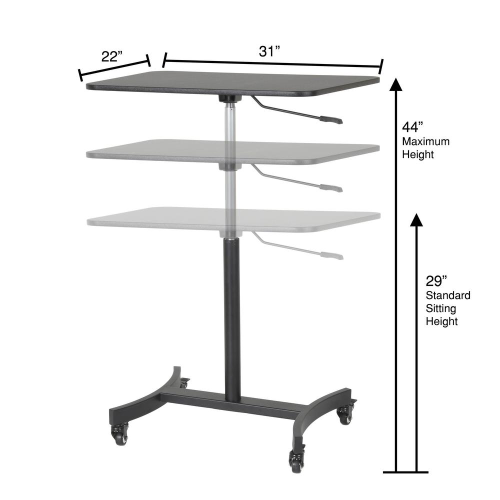 Victor Technology Mobile Adjustable Standing Desk Dc500 The Home