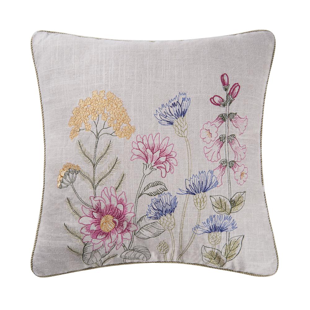 C F Home Floral Garden Embroidered Standard Pillow 842981823a
