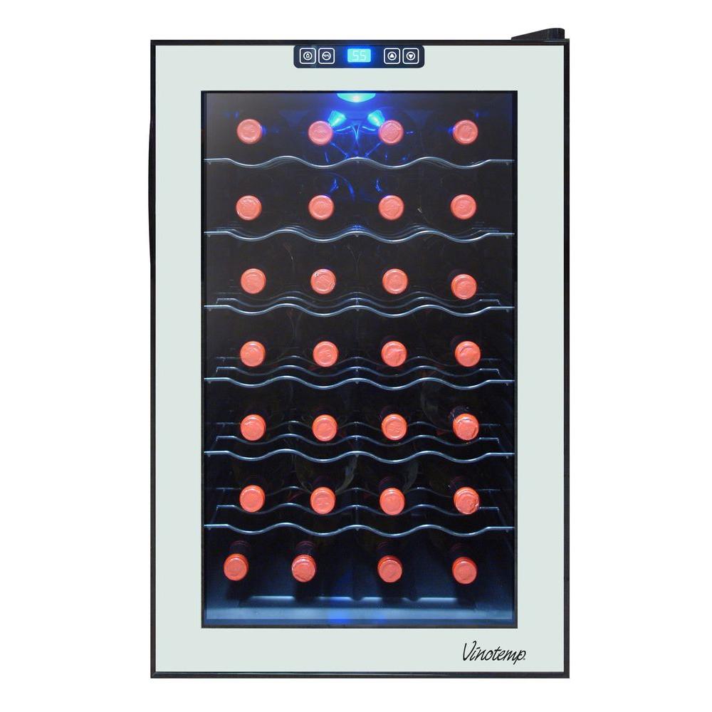 Vinotemp 28Bottle Mirrored Thermoelectric Wine CoolerVT28TSBM The