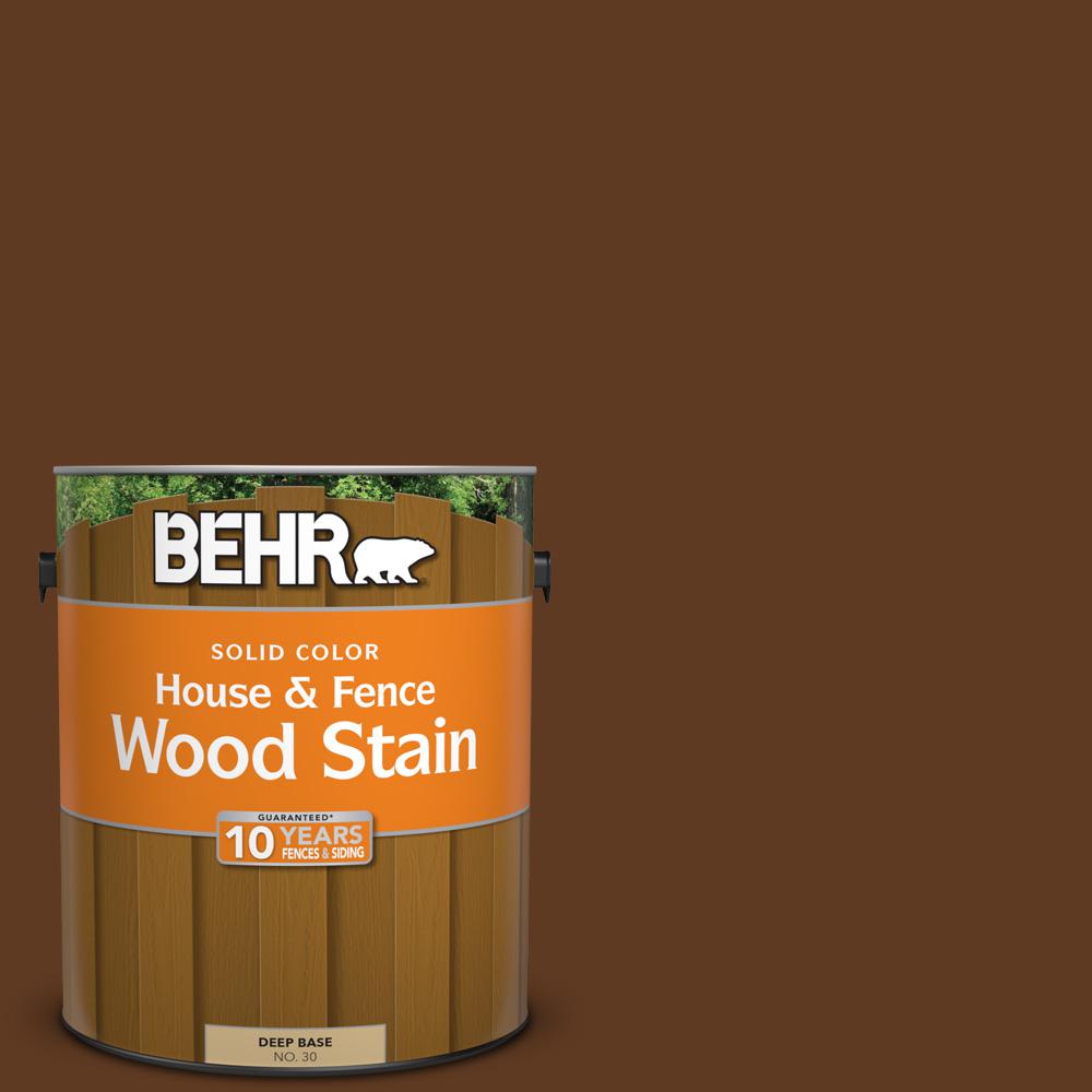 Behr 1 Gal Sc 129 Chocolate Solid Color House And Fence Exterior Sc 129 Chocolate Solid Color House And Fence Exterior Wood Stain