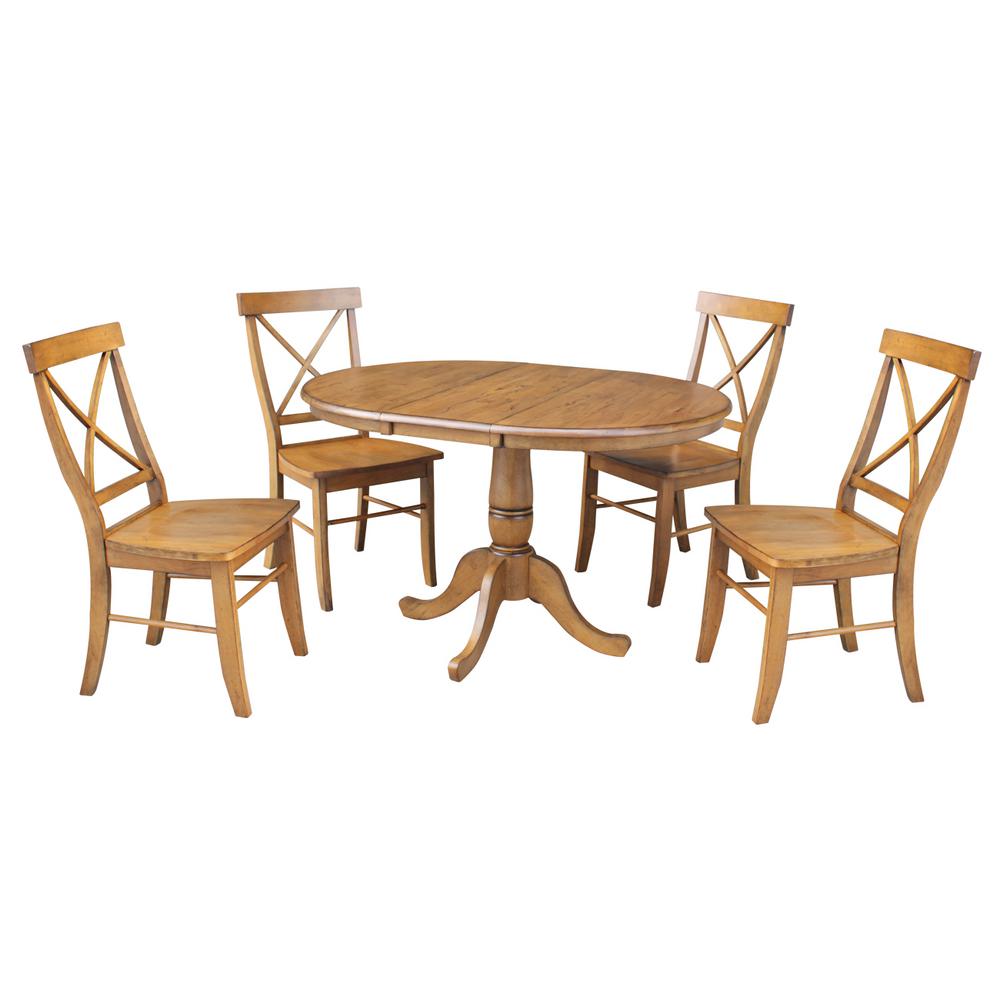 International Concepts Laurel 5Piece 36 in. Distressed Pecan