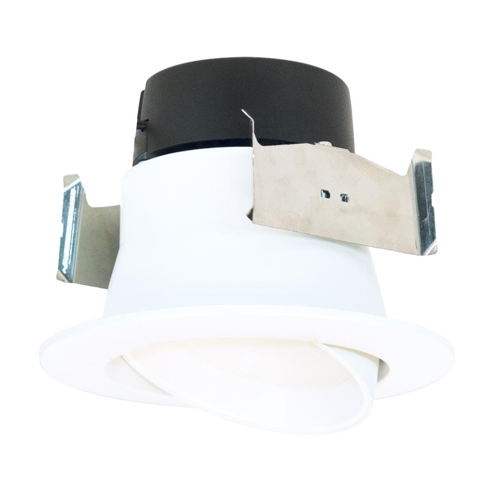 Halo La 4 In White Integrated Led Recessed Ceiling Light Fixture Halo La 4 In White Integrated Led Recessed Ceiling Light Fixture Adjule Gimbal Trim At