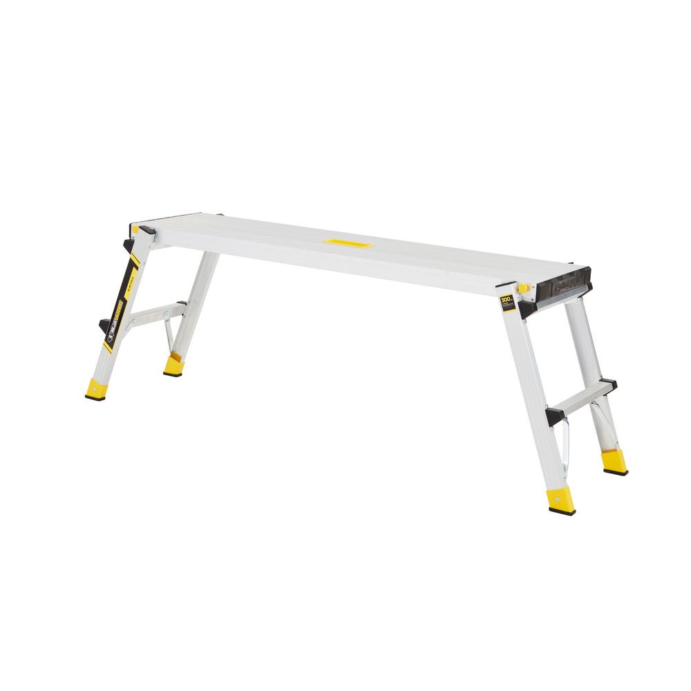 Gorilla Ladders 47.25 X 12 X 20 Inch Aluminum Slim-Fold Work Platform with 300 Lbs Load Capacity