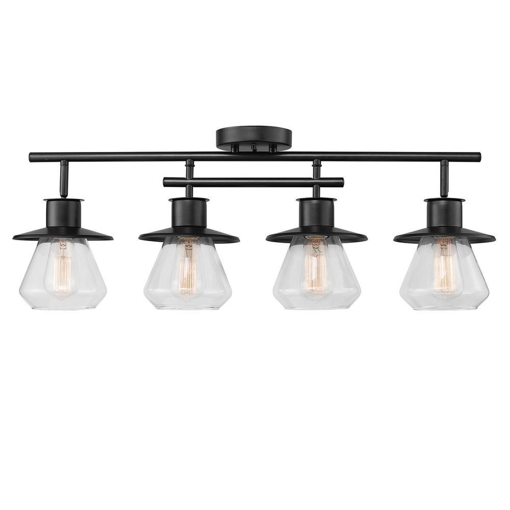 Globe Electric Nate 2 Ft 4 Light Dark Bronze Track Lighting Kit With Clear Glass Shades 59530 The Home Depot - Track Pendant Lighting Home Depot Globe Electric Nate 2 Ft 4 Light Dark Bronze Track Lighting Kit With Clear Glass Shades 59530 The Home Depot - Track Pendant Lighting Home Depot