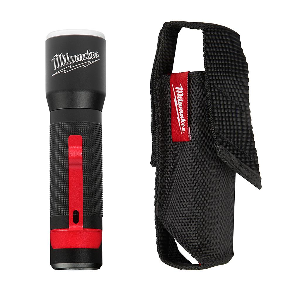 Milwaukee Handheld Flashlights Accessories Safety Security 325 Lumen Led Aluminum Flashlight With Holster