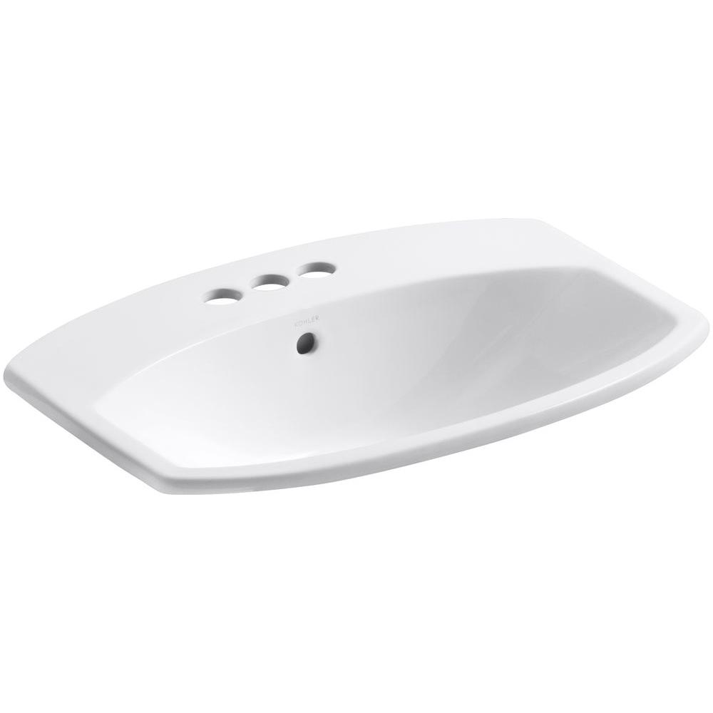 KOHLER Cimarron DropIn Vitreous China Bathroom Sink in WhiteK23514