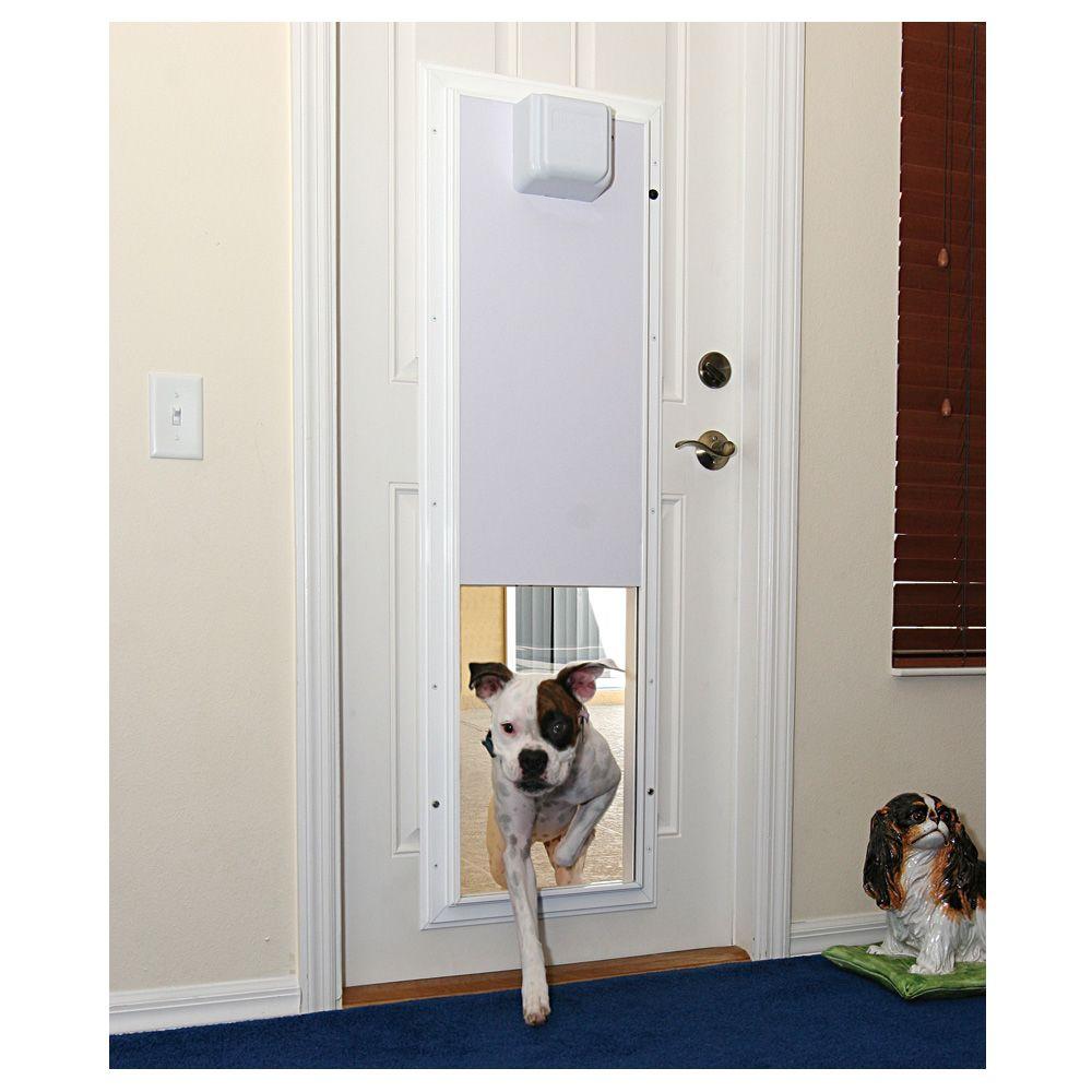 Plexidor Performance Pet Doors 12 75 In X 20 In Large White Door Mount Electronic Dog Door