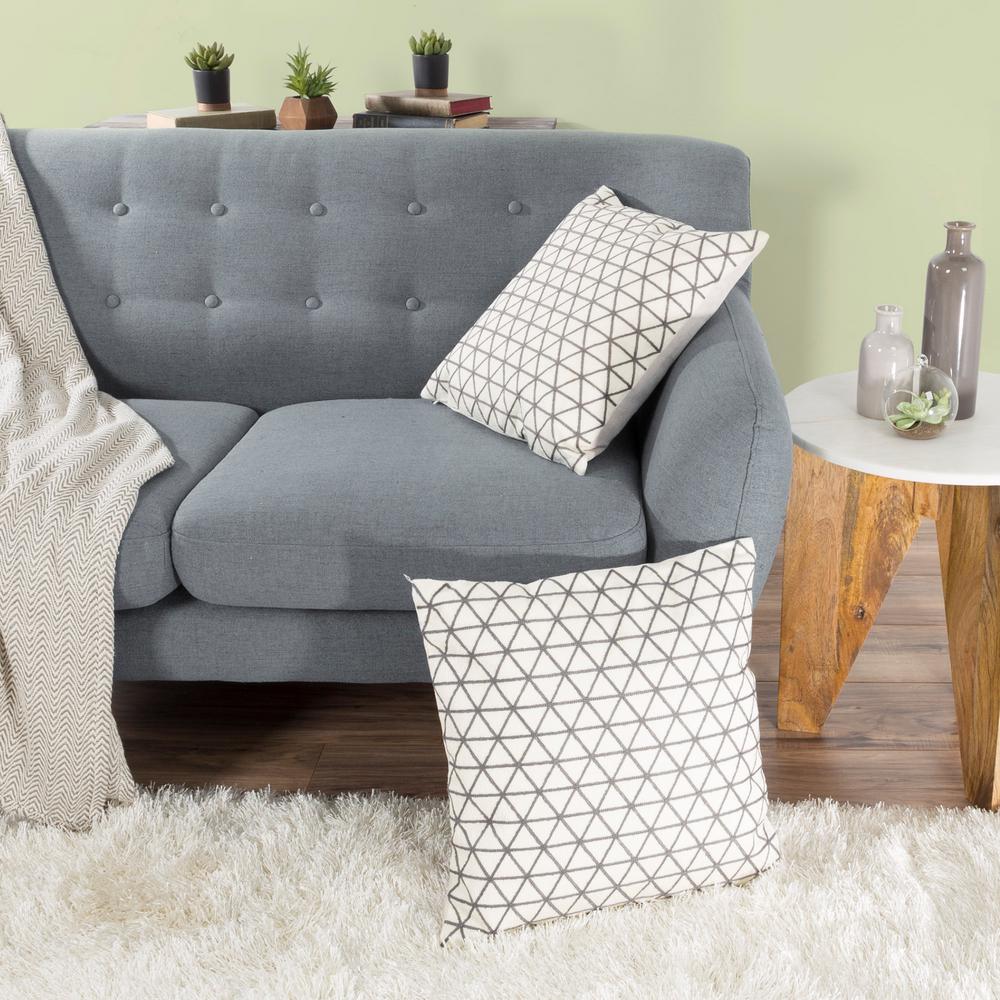 Lavish Home Modern Triangle Taupe Decorative Pillow-66-10-IBR - The Home Depot