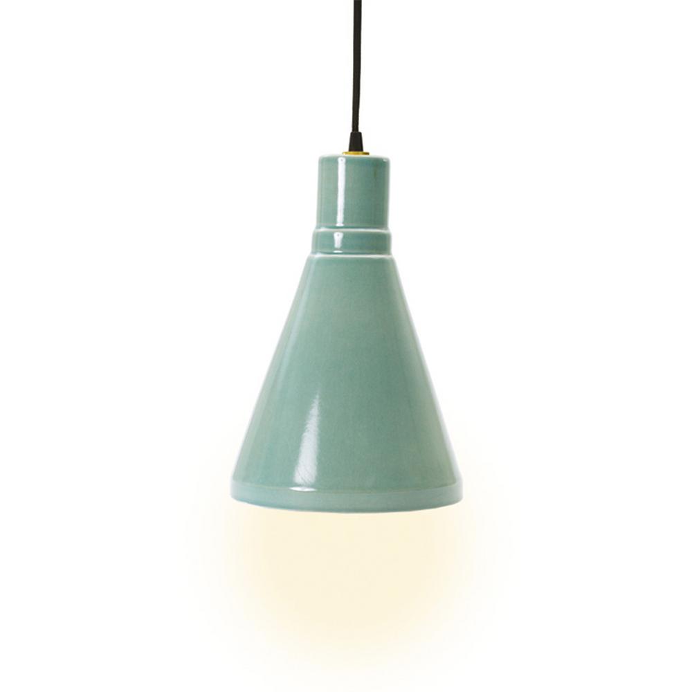 Fangio Lighting 1 Light 13 In Ocean Spray Ceramic Pendant With