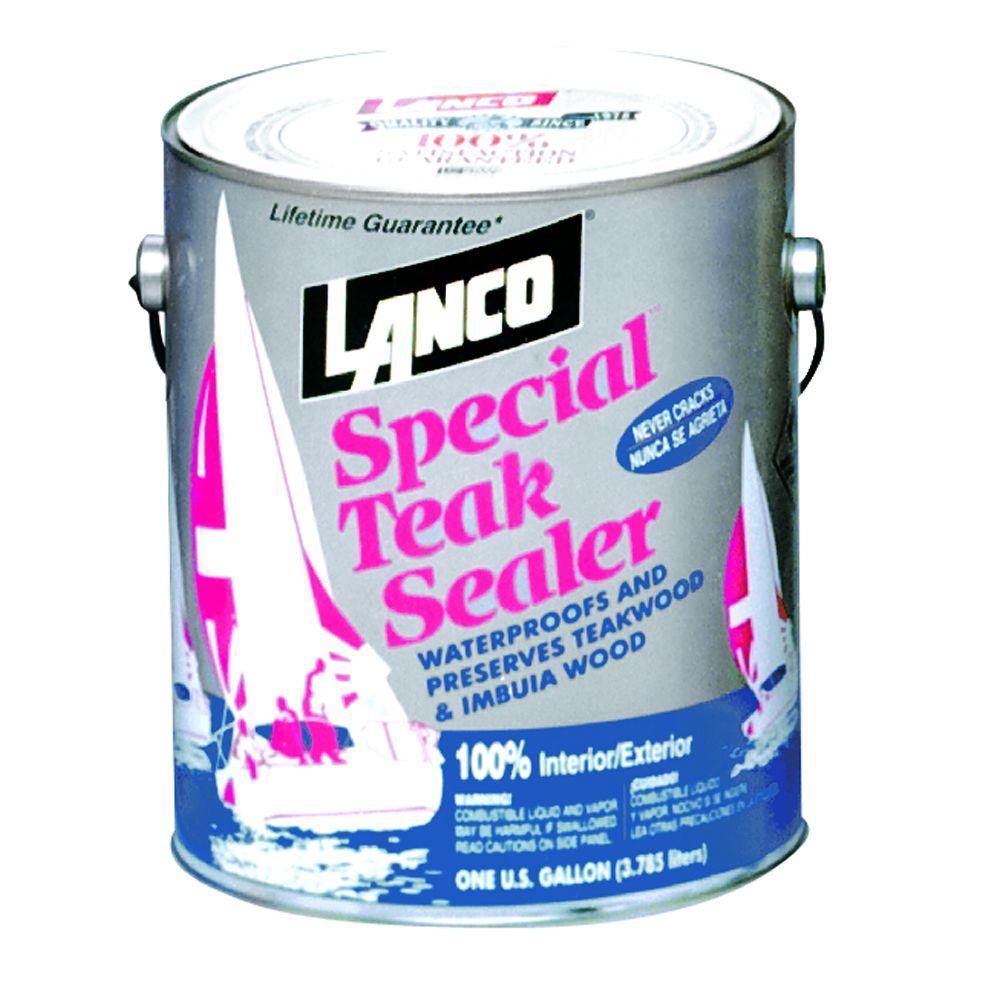 Lanco 1 gal. Oil Clear Special Teak Sealer-TS100-4 - The Home Depot