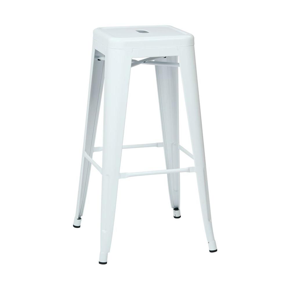 Work Smart Patterson 30 25 In White Bar Stool Set Of 4 Ptr3030a4 Work Smart Patterson 30 25 In White Bar Stool Set Of 4 Ptr3030a4 11 The Home Depot