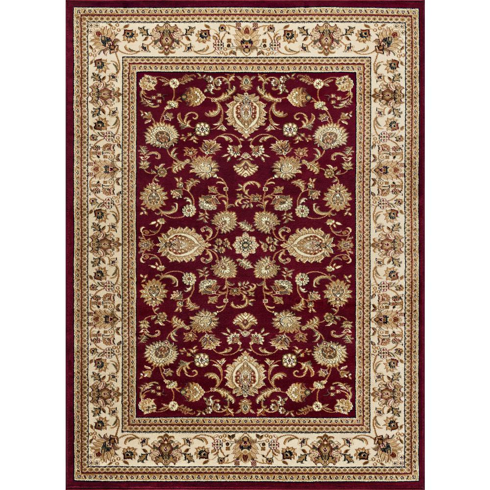 Tayse Rugs Sensation Red 9 ft. x 12 ft. Traditional Area Rug4720 Red