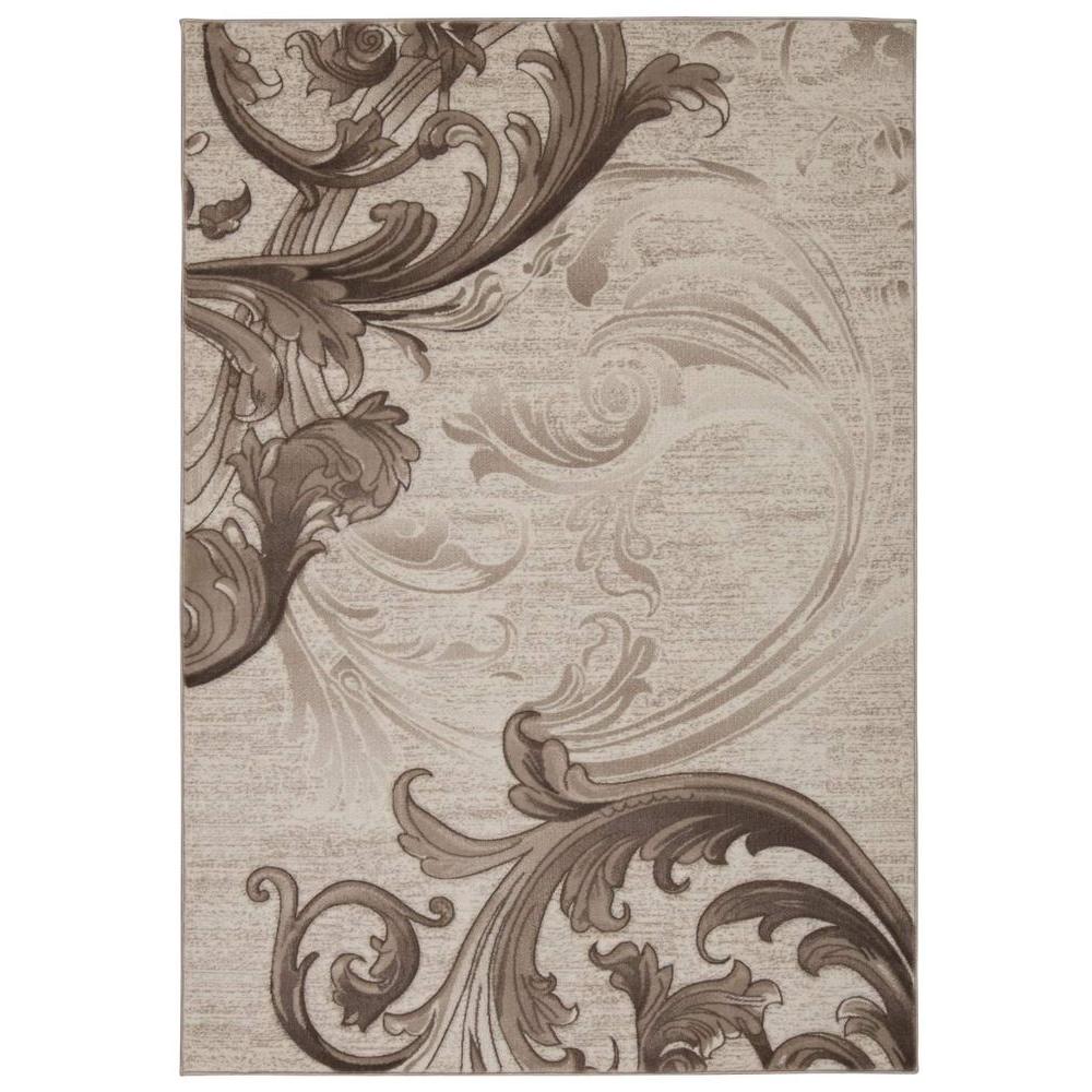 Modern Beige Nourison Area Rugs The Home Depot Area Rug