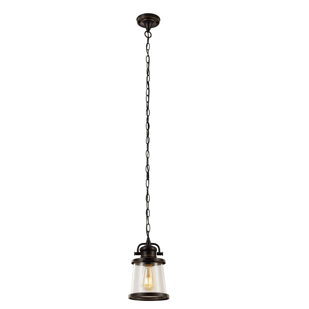 Led Outdoor Pendant Lights Hanging The Home Depot Charlie 1 Light Oil Rubbed Bronze Outdoor Hanging Pendant Vintage Edison Led Bulb Included