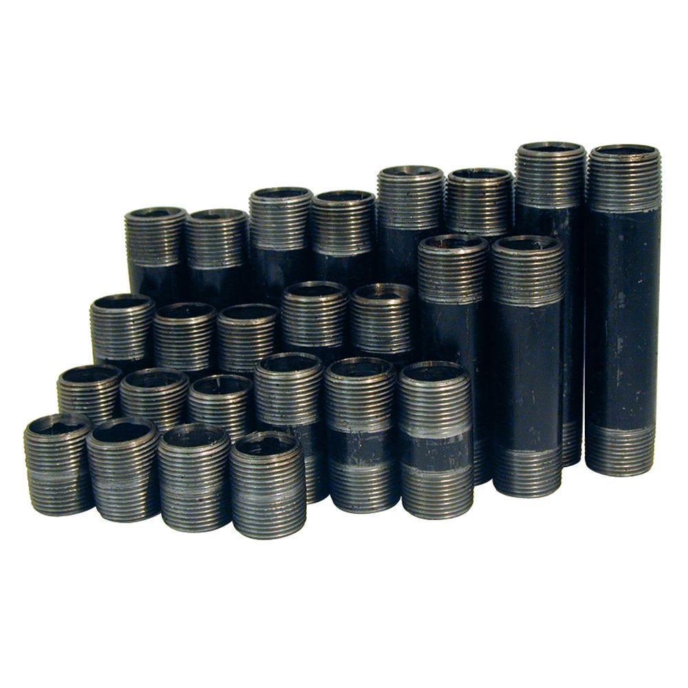 Mueller Streamline 1/2 in. Black Steel Nipples (66Pack)583000 The