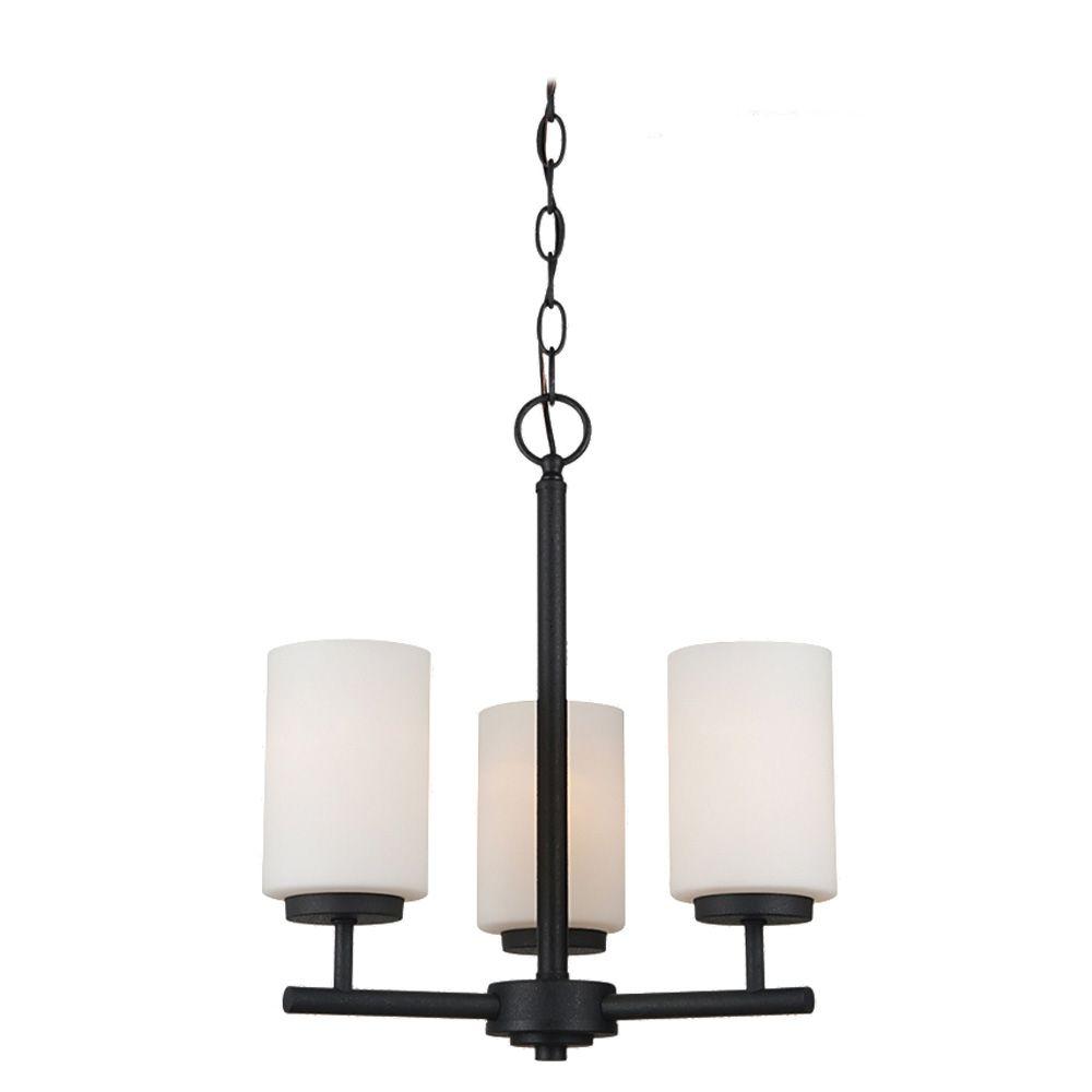 Sea Gull Lighting Oslo 3Light Blacksmith 1Tier Chandelier31160839 The Home Depot