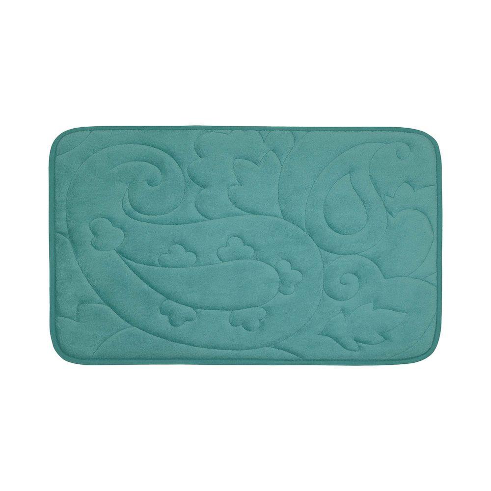 17 in. x 24 in. Smoke Blue Memory Foam Bath Mat70051 The Home Depot