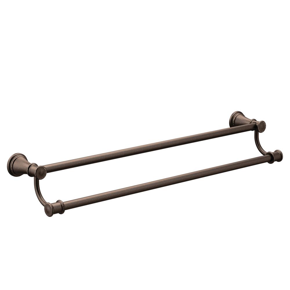 Moen YB6422ORB Belfield 24-Inch Bathroom Double Towel Bar Oil Rubbed Bronze