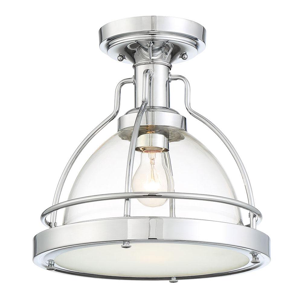 Cordelia Lighting Round 13 In 1 Light Chrome Semi Flush Mount Light Chrome Semi Flush Mount