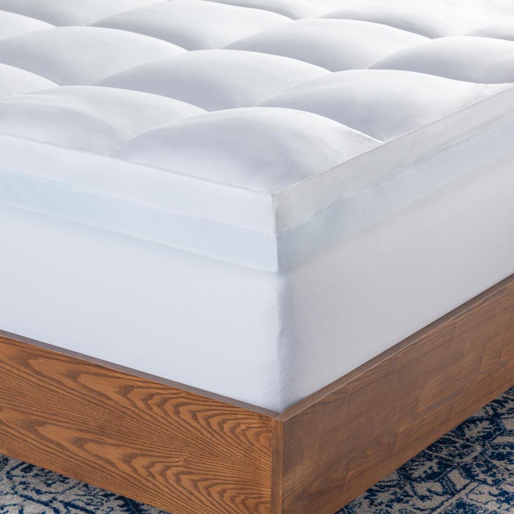 Brookside 4 in. Twin Pillow Top and Gel Memory Foam Mattress Topper