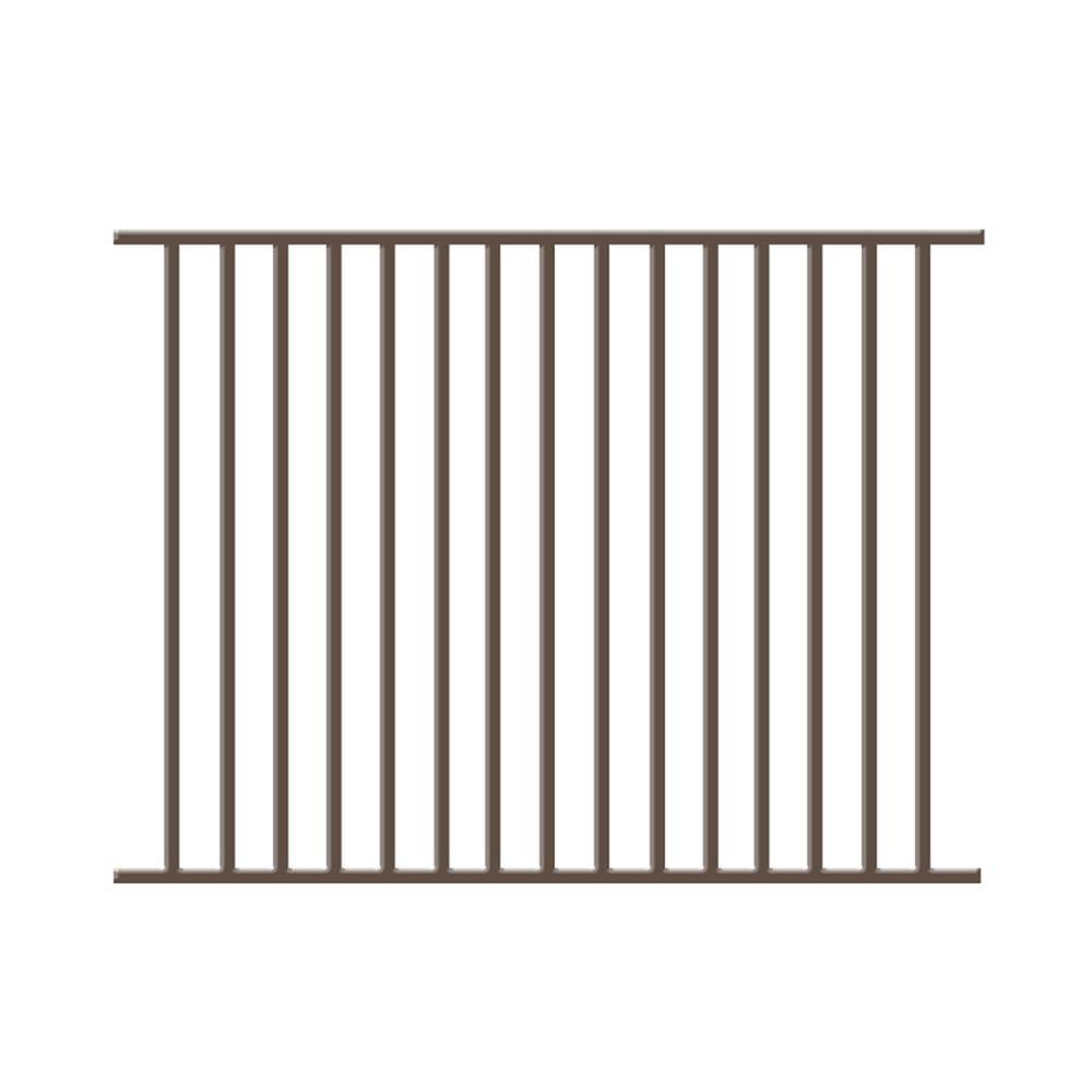 Vinnings 4.5 ft. H x 6 ft. W Bronze Aluminum Fence Panel