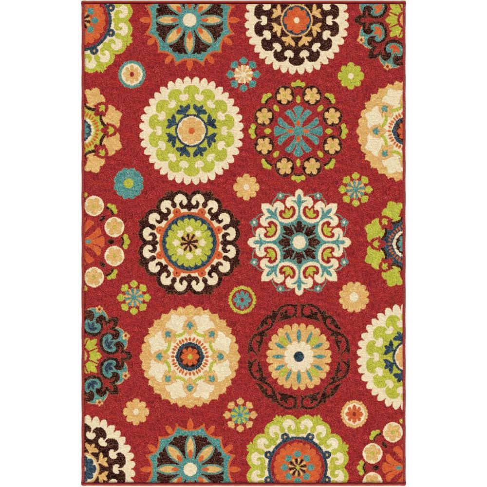 Dream Island Red 5 Ft X 8 Indoor Outdoor Area Rug 298864 Ft X 8 Indoor Outdoor Area Rug